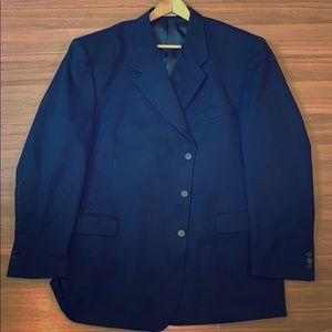 2 piece navy blue suit